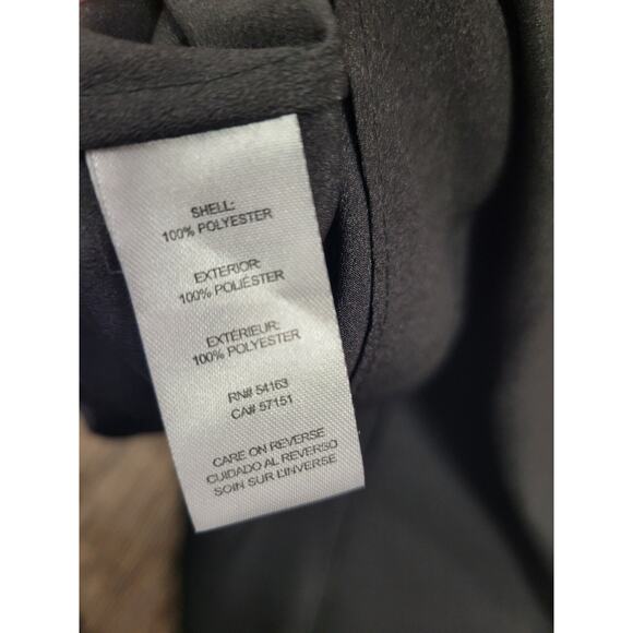 Calvin Klein Women Blouse Top Black Hi-Low Gold Button Sheer Medium Shirt - Picture 4 of 5